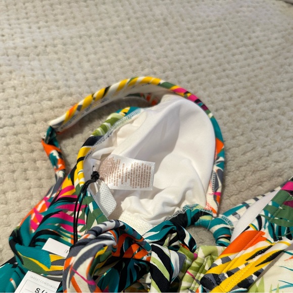 SHADE & SHORE size XLARGE Women's Ring Detail One Piece Swimsuit NEW - Picture 9 of 13